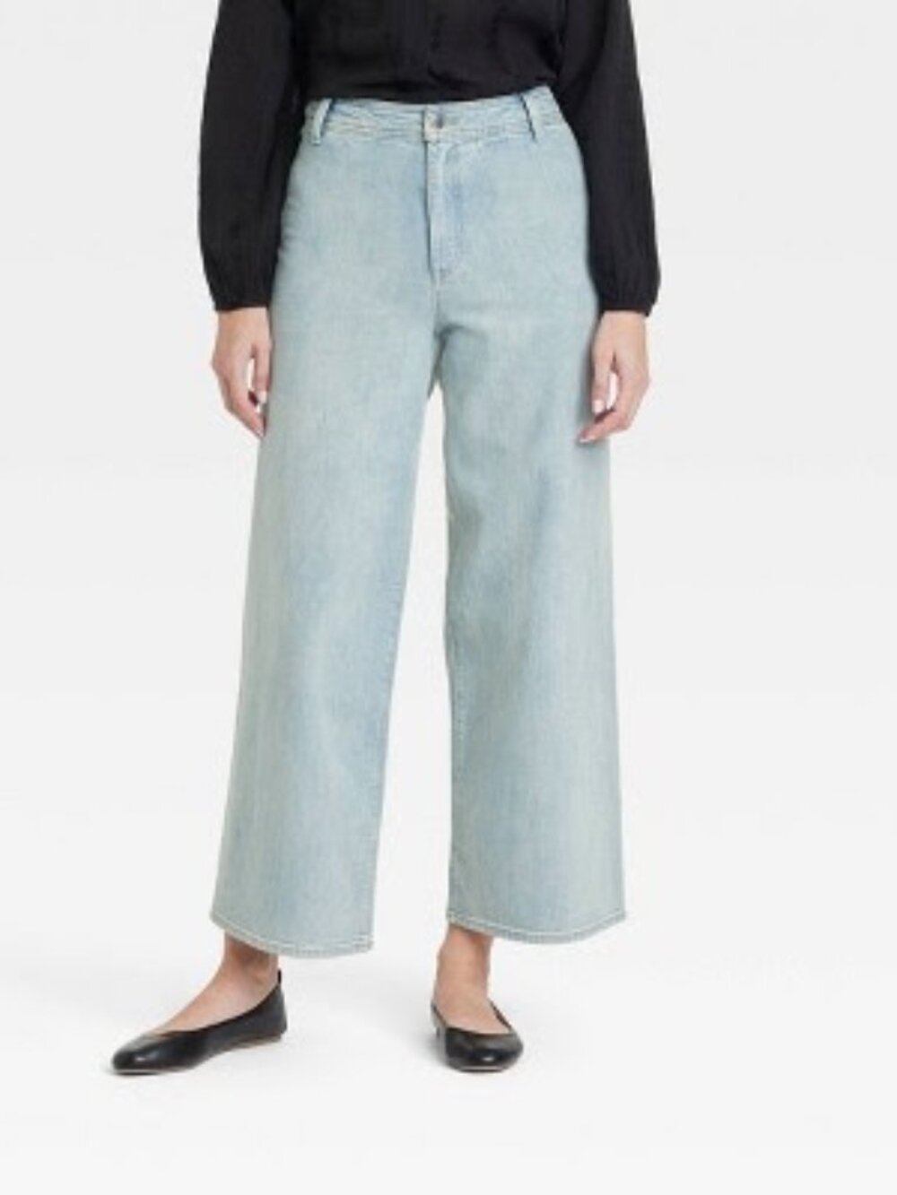 Universal Thread Sailor Wide Leg Light Wash Jeans 6 - Picture 6 of 6